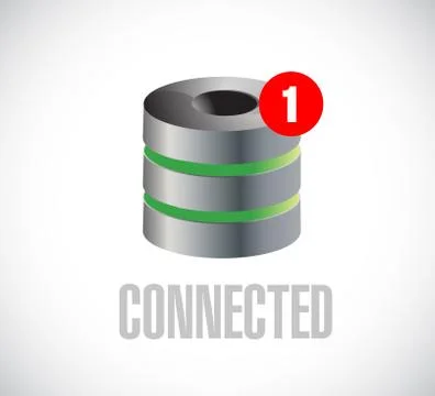 Server connected communication concept message. イラスト素材