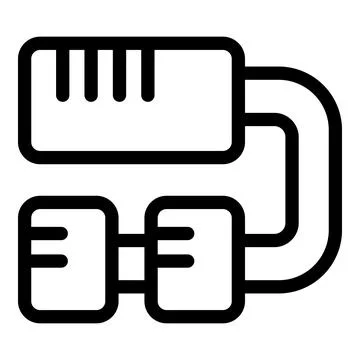 Server connecting to two hard drives with cable Illustrazione stock