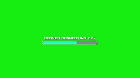Server Connection Status Bar Animation 100% Connected Digital UI on Green Screen Stock Footage 311729944
