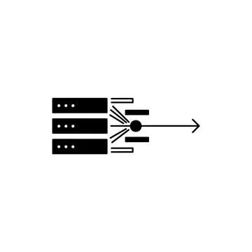 Server Connectivity and Data Transfer Icon Stock Illustration
