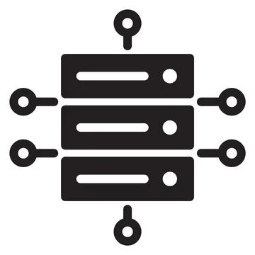 Server connestion linear icon. Data storage service Stock Illustration