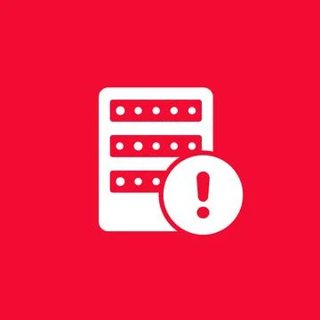 Server crash or error icon 스톡 일러스트