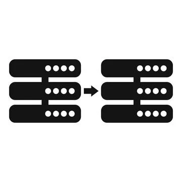 Server data backup icon simple vector. Cloud storage Stock Illustration