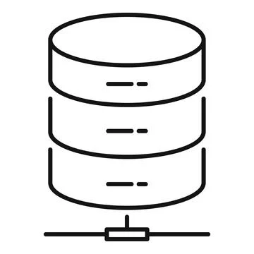 Server data center icon, outline style 스톡 일러스트