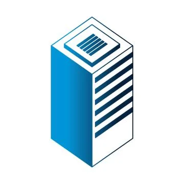 Server data center isometric icon 库存插图