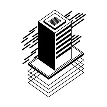 Server data center isometric icon 库存插图