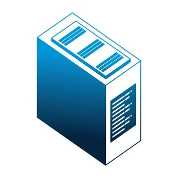 Server data center isometric icon Illustrazione stock