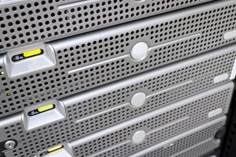 Server in a data center Stock Photos
