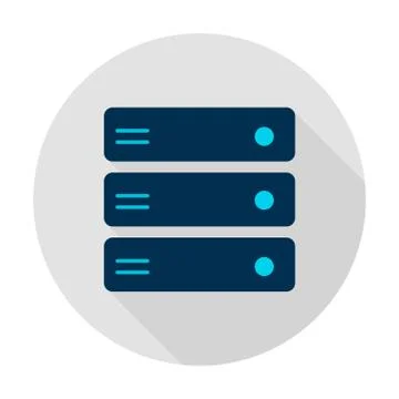 Server Data Circle Icon 스톡 일러스트
