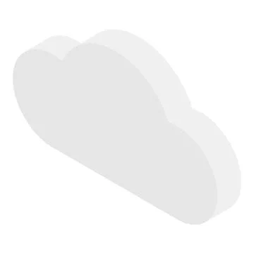 Server data cloud icon, isometric style Stock Illustration