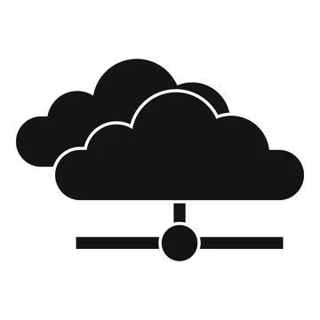 Server data cloud icon, simple style Illustrazione stock