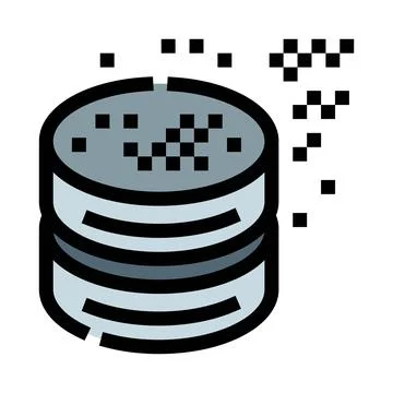 Server data experiencing corruption and digital degradation Stock Illustration