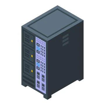 Server data icon isometric vector. Card storage Illustrazione stock