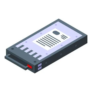 Server data icon isometric vector. Sd card イラスト素材