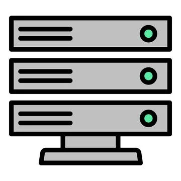 Server data icon outline vector. Computer fraud Stock Illustration