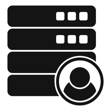 Server data icon simple vector. Software platform Illustrazione stock