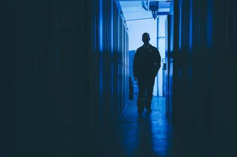 Server data network center internet man connection Stock Photos