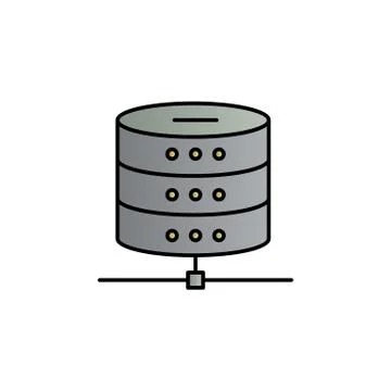 Server, data, network color gradient vector icon 스톡 일러스트