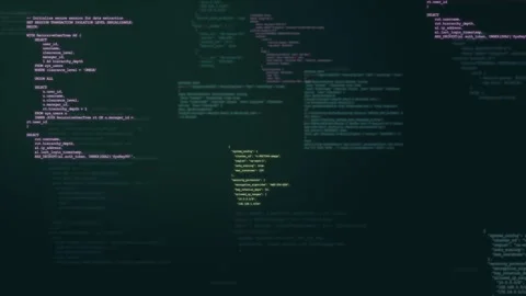 Server Data Processing Terminal UI Stock Footage 345689012