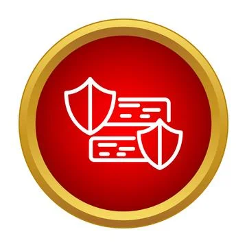 Server data protection with cybersecurity shields icon Illustrazione stock
