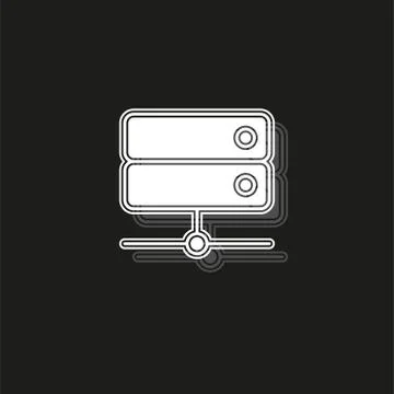 Server data racks - computer storage icon Illustrazione stock