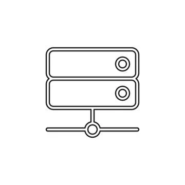 Server data racks - computer storage icon Illustrazione stock