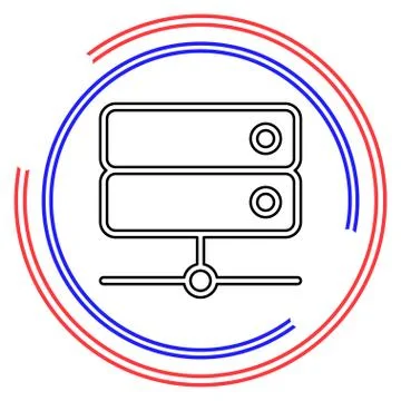 Server data racks - computer storage icon Stock Illustration