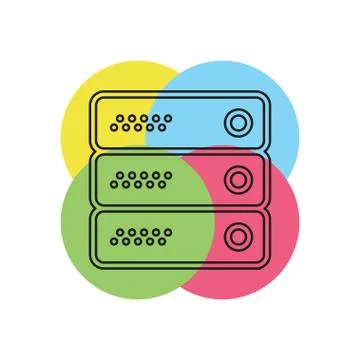 Server data racks illustration - computer storage Stock-Illustration