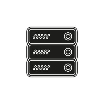 Server data racks illustration - computer storage icon Stock Illustration