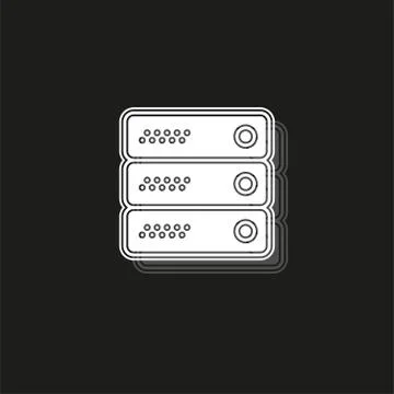 Server data racks illustration - computer storage icon イラスト素材