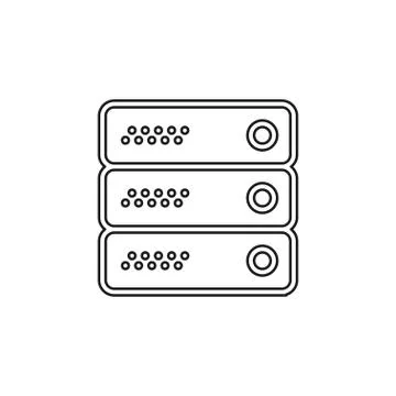 Server data racks illustration - computer storage Stock-Illustration