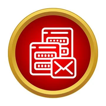 Server data security and email message protection concept Stock Illustration