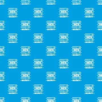Server data security pattern seamless blue Stock Illustration
