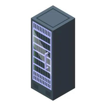 Server data storage icon isometric vector. Digital memory Stock Illustration