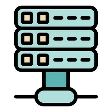 Server data vpn icon vector flat Stock Illustration