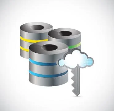 Server database big data illustration design Stock Illustration