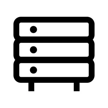Server. Database. Computing icon. Vector. Ilustração Stock