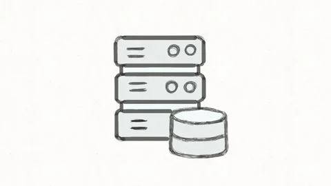 Server Database Data Storage Hand Drawn Animation Stock Footage 341802287