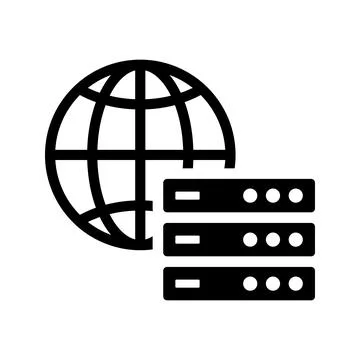 Server, database, hosting icon. Stock Illustration
