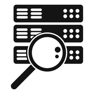 Server database icon simple vector. Crm data Stock Illustration