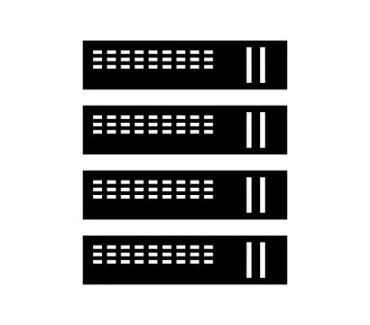 Server database icon on white background Stock Illustration