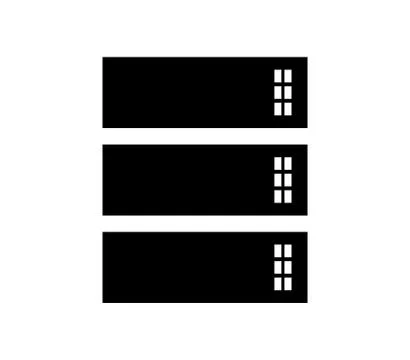 Server database icon on white background Stock Illustration