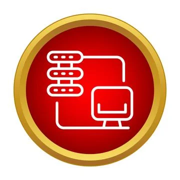 Server database network technology concept managing data icon 스톡 일러스트