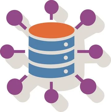 Server database node for data management Stock Illustration