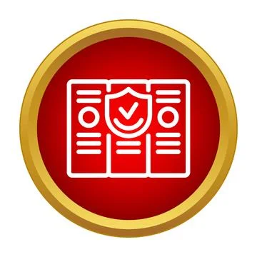 Server database protection and cybersecurity system icon 库存插图