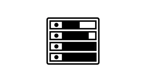 Server Database Rack Icon Stock Footage 340305690