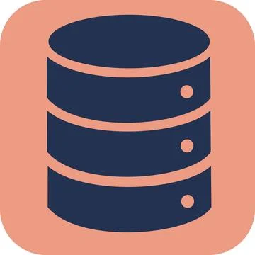 Server database storage security management icon Stock Illustration
