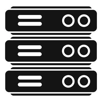 Server desktop icon simple vector. System data Ilustración de archivo