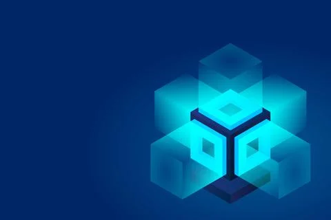 Server. Digital space. Data storage. Data center. Big Date. Conceptual illust イラスト素材