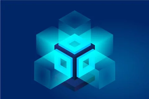 Server. Digital space. Data storage. Data center. Big Date. Conceptual illust イラスト素材